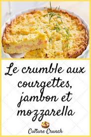 Crumble Courgettes Jambon Mozzarella A Modifier Healthy Lunch Snacks Cooking Vegan Crockpot Recipes