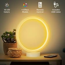 BrightSide LED Portal Light, Multicolor RGB Ring Lamp, 16 Colors, Dimmable,  USB-Powered - Walmart.com