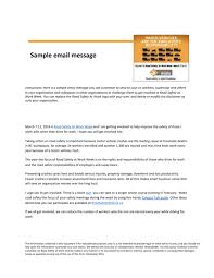 Safety attitudes influence employee choice of actions and response to challenges. Sample Email Message Road Safety At Work