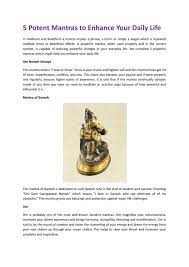 Begin your day with a chant to ganesha. 5 Potent Mantras To Enhance Your Daily Life By Yogalifestylejewelry Issuu