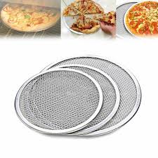 Pizza Stones 10 To 14 Reuse Non Stick Aluminum Mesh Pizza Screen Pasta Baking Tray Net Pizza Holder For Home Pizza Shop