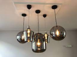 smoke glass grey hanglampen eettafel eettafel verlichting hanglamp huis interieur