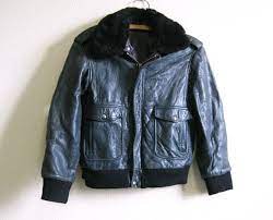 Mcdouglas Leather Bomber Jacket France Childs Etsy Leather Bomber Jacket Black Leather Bomber Jacket Bomber Jacket