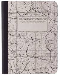 Black And White Primary Composition Book Topographical Map Composition Book Grid Pages 9 75 X 7 5 Notebook Composition Notebook Recycled Notebook Art Journaling Supplies