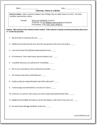 162 best english and literature images on pinterest from commas in a series worksheet , source: Commas Items In A Series Worksheet