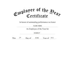 A printable employment certificate template free will help you create high quality, clean and nice looking employment certificates that you will give as awards to the this template here brings you two certificate of employment format letters which is to be issued upon the request of the employee. Employee Of The Year Certificate Free Templates Clip Art Wording