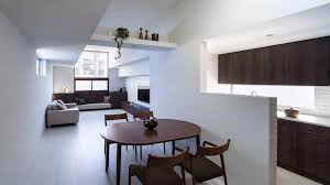 Make your dining room's square footage as visible as possible. Bright White Living Spaces Overhang Gallery In Top Heavy Tokyo House By Form