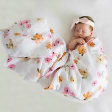 Poppy Flower Organic Muslin Wrap Snuggle Hunny Kids