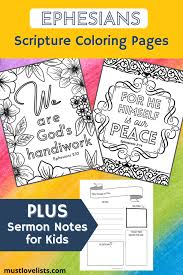 Click here to download the print friendly pdf version.we've also uploaded the image in jpeg format. Scripture Coloring Pages Ephesians Must Love Lists