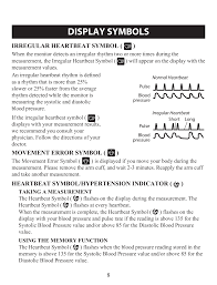 Display Symbols Irregular Heartbeat Symbol Heartbeat Symbol Hypertension Indicator Omron Healthcare Bp742 User Manual Page 8 28