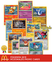 Mcdonald's launches its special pokemon promotion as part of the franchise's 25th anniversary participating mcdonald's will be including special pokemon cards with happy meals, both regular. Pokemon Mcdonalds Happy Meal Holo Promo Cards 2019 Set Pick Your Card 5 63 Picclick