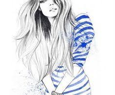 There are some versions of braiding this fishtail: Blue And White I M Diggin It Cute Girl Drawing Illustration Fashion Illustration