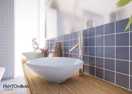 Furnish your bathroom with the bathroom vanity and mosaic back. Pantomima Studio