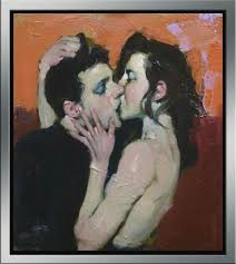 Malcolm T Liepke The Kiss Oil On Canvas Kiss Art Art Portrait Painting