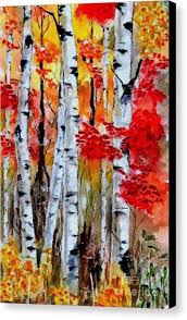 Birch Trees In Fall Photos Birch Trees In Fall Canvas Print Birch Tree Art Birch Trees Painting Fall Canvas