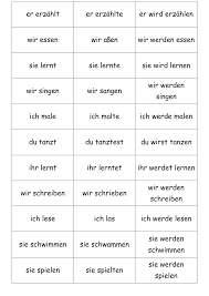 Prasens Sucht Futur Legespiel Unterrichtsmaterial In Den Fachern Daz Daf Deutsch Legespiele Daf Unterrichtsmaterial