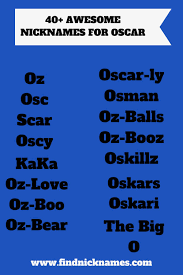 40 Awesome Nicknames For Oscar Find Nicknames Nicknames Good Nicknames Cute Nicknames