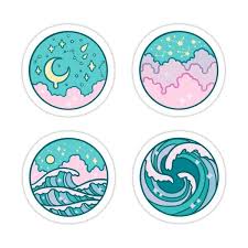 Powered by @combot 997880 sticker sets available the world's largest catalogue. Wave Circles Sticker By Freshbobatae In 2021 Preppy Stickers Sticker Art Aesthetic Stickers