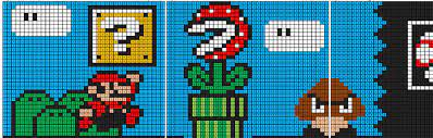 And super so, naturally kid's coloring pages based on the game and the character are among the most popular ones. Super Mario Megapixel Coloring Coloring Squared