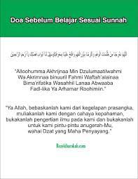 Doa Sebelum Dan Sesudah Belajar Arab Latin Dan Arti