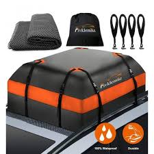 fivklemnz 15 cubic feet cargo carrier car roof bag with anti slip mat cargo carrier carrier bag bags