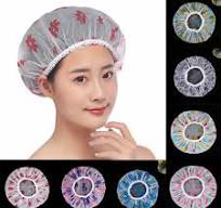 Women EVA Clear Thick Waterproof Frosted Printed Lace Shower Cap Anti-smoke  Cap | eBay