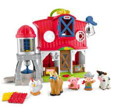Der spass beginnt, wenn der entdeckspassknopf gedrückt wird, damit die stalltüren aufgehen und lustige lieder. Little People Bauernhof Fisher Price