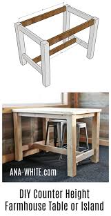 Diy sewing machine table making using plywood. Counter Height Farmhouse Table For Four Ana White
