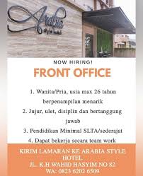 Untuk mencari lowongan kerja terbaru 2021 bagi lulusan smp, sma smk sederajat, diploma, hingga s1. Lowongan Kerja Medan Juni 2020 Di Arabia Style Hotel Sebagai Front Office Lowongan Kerja Medan Terbaru Tahun 2021