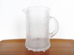 Only 1 left add to favorites scandinavian modern glass bowl oiva toikka for nuutajarvi wartsila in flora design. Vintage Iittala Ultima Thule Large Pitcher Tapio Wirkkala 50 Etsy Pitcher Glass Barware Vintage