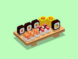 Voxel Sushi Funny Iphone Backgrounds Pixel Art Pattern Painting Art Projects