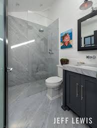Modern Farmhouse Bathroom Jeff Lewis Paint White Collar Modern Farmhouse Bathroom Bathroom Design Bathroom Design Luxury