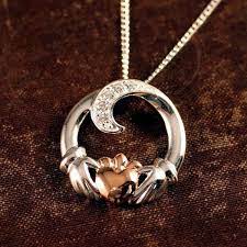 Spiral Claddagh Pendant Etsy Claddagh Necklace Irish Jewelry Claddagh