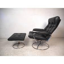 Purchased at upper room and just delivered two days ago. Contemporary Modern Reclining Swivel Lounge Chair And Ottoman Chairish