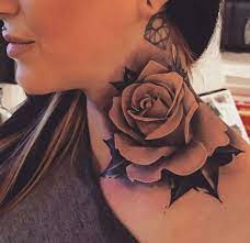 Liebe Die Rose Nicht Die Platzierung Liebe Nicht Platzierung Die Liebe Nicht Platzierung Ros Neck Tattoos Women Girl Neck Tattoos Rose Neck Tattoo