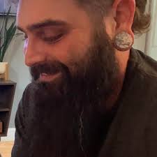 PAIR of Unique Organic Natural Wave Jasper Stone Double Flare Plugs