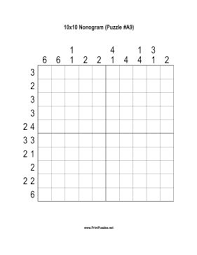 This 10x10 Nonogram Puzzle Is A Good Way To Get Started For Puzzle Solvers With Little Experience Free To Down Printable Puzzles Puzzle Books Puzzles For Kids
