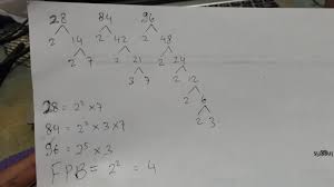 (ii) jika a c dan b c dengan c 0 maka m c. Fpb Dari 28 84 96 Adalah Brainly Co Id