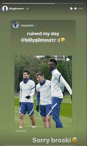 4.5 million euro (4 million pound) market value: Billy Gilmour S Instagram Message To Christian Pulisic After What Happened In Chelsea Training Football London