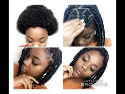 How To Bob Box Braids Rubber Band Method Type 4 Hair Youtube Braided Hairstyles Easy Tree Braids Hairstyles Type 4 Hair