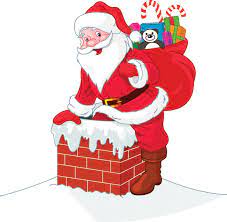 Down The Chimney Christmas Cartoon Pictures Xmas Clip Art Santa Claus Pictures