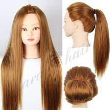 22 Blonde Hair Mannequins Professional Styling Head Wig Mannequin Head Hairdressing Dummy Doll Head Female Makeup Hair Mannequin Human Hair Wigs Hair Styles
