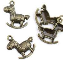Amazon.com: 10 Pieces Jewelry Making Charms Rocking Horse ...