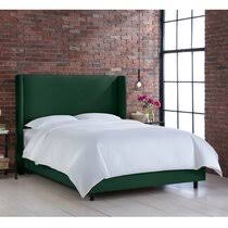 Annadaif green duvet cover queen(90x90 inch)，3 pieces soft washed cotton bowknot duvet cover set, easy care bedding set for men, women. Green Beds Joss Main