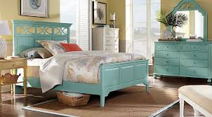 Cindy Crawford Home Seaside Blue Green Panel 5 Pc Queen Bedroom 1188 0 Find Afforda King Size Bedroom Furniture Sets Bedroom Sets King Size Bedroom Furniture