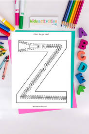 Coloring page for letter z. Letter Z Coloring Page Download Print Learn Kids Activities Blog