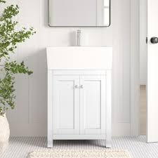 Instead of the basin recessed in to the vanity unit another option is to have a. Sand Stable Faryn 23 Single Bathroom Vanity Set Reviews Wayfair