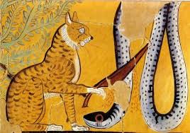 Ra And Apep Cat Having Kittens Egyptian Cat Goddess Cat Art