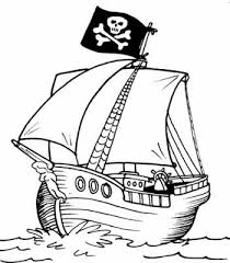 Barco Pirata Para Colorear