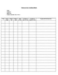 Data Collection For Time On Task Worksheets Teaching